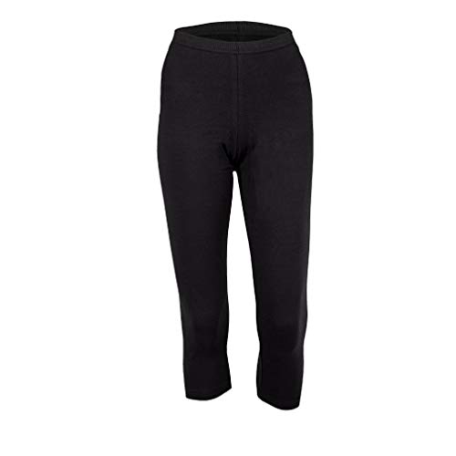 Sockenversandhandel.de 1 Stück Damen 3/4 Leggings Hose Schwarz aus Baumwolle Capri I Wadenlang I Elastisch weich I Mädchenlegging I Yoga oder Freizeit I Stretch XL von Sockenversandhandel.de