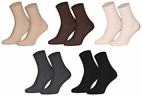 10 PAAR HERREN DIABETIKER SOCKEN OHNE GUMMI + GEMISCHT + 39 40 41 42 43 44 45 46 + WOW (39-42) von Sockenversandhandel