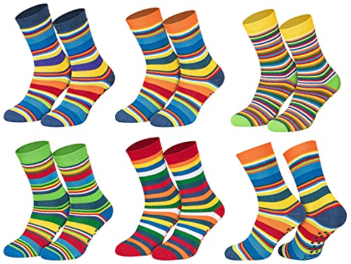 6 Paar ABS-Socken Kinder Ringel 31-34 von Sockenversandhandel