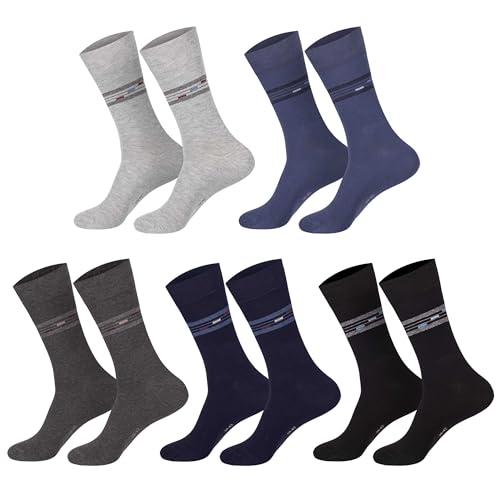 Jeanssocken (10 Paar) Herrensocken I Herren Socken I Freizeitsocken i Anzugsocken I Socken I Baumwolle I Farbig I 39-42, 43-46 I Gemusterte Strümpfe 43-46 (6527) von Sockenversandhandel