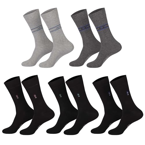 Jeanssocken (10 Paar) Herrensocken I Jungensocken I Freizeitsocken i Anzugsocken I Socken I Baumwolle I Farbig I 39-42, 43-46 I Bunte Gemusterte Strümpfe 39-42 (6525) von Sockenversandhandel
