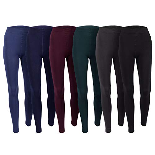 Sockenversandhandel 1 Stück Thermoleggings weich m. Komfortzwickel Schwarz, Grün, Blau, Marine, Bordeaux, Violett, S, M, L, XL, XXL, Schwarz, M/40-42 von Sockenversandhandel