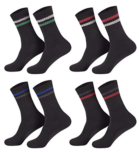 Sockenversandhandel 16 Paar Marken Sportsocken - Tennissocken mit Ringel 39-42/43-46 (39-42, Schwarz) von Sockenversandhandel