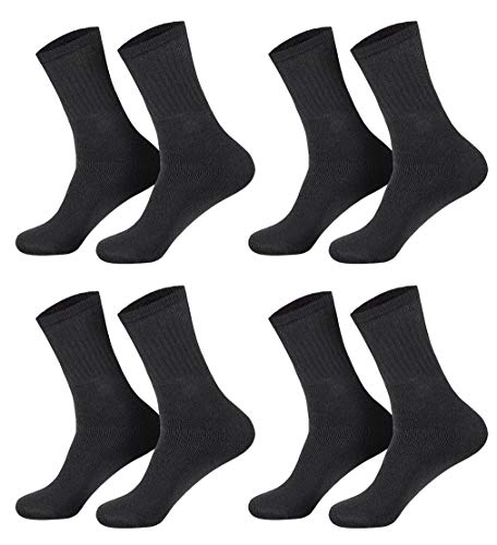 Sockenversandhandel 16 Paar Sportsocken/Tennissocken uni oder Ringel / 39-42/43-46 / Baumwolle/Damen/Herren/Unisex/Arbeitssocken/schwarz uni 39-42 von Sockenversandhandel