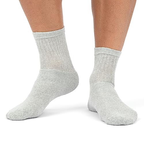 Sockenversandhandel 16 Paar Sportsocken/Tennissocken uni oder Ringel / 39-42/43-46 / Baumwolle/Damen/Herren/Unisex/Arbeitssocken/grau uni 43-46 von Sockenversandhandel