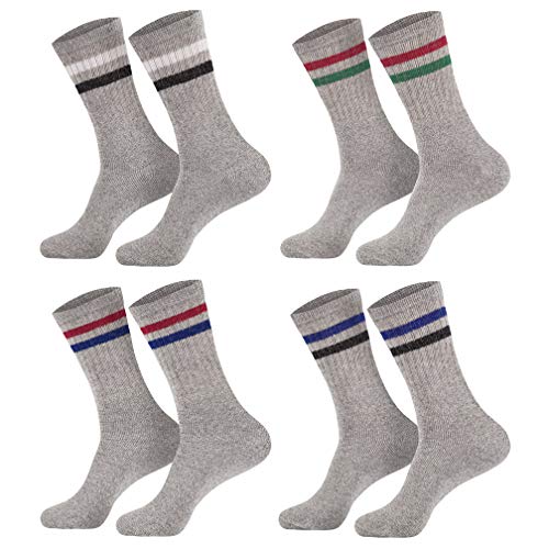 Sockenversandhandel 16 Paar Sportsocken/Tennissocken uni oder Ringel / 39-42/43-46 / Baumwolle/Damen/Herren/Unisex/Arbeitssocken/grau Ringel 43-46 von Sockenversandhandel