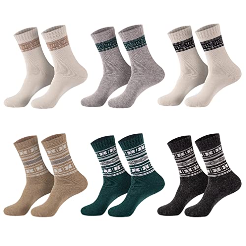 Sockenversandhandel 6 Paar Wollsocken Wintersocken Damensocken Warm Norwegersocken Wollstrümpfe 35-38 von Sockenversandhandel