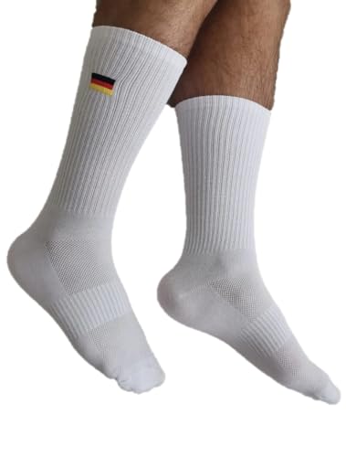 Sockflags Unisex Sneaker Socken Deutschland Gr. 40-45 I Atmungsaktive Sport Socken für Männer & Frauen I Flagge I Sneaker Socken für Sportschuhe von Sockflags