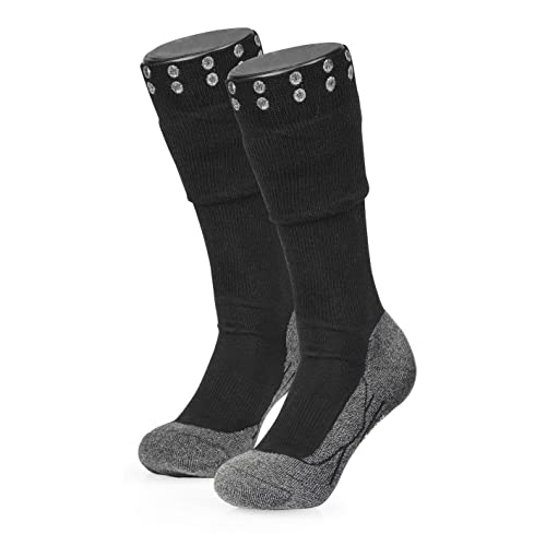 Socklaender Die Doppelschaft Socke 2 Paare | Schluss mit Dreck im Schuh, Funktionssocke mit innovativem Aussenschaft | Angenehme Passform, bekannt aus Die Höhle der Löwen [Größe 40-43, schwarz] von Socklaender