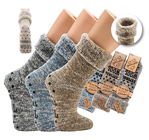 ABS Socken Extra Warm Schaf (as3, numeric, numeric_43, numeric_46, regular, regular, Beige) von Socks 4 Fun