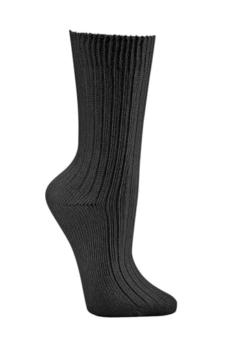 SOCKS 4 Fun Bio-Baumwollsocken schwarz 100% im 3er Pack 35-38 von Socks 4 Fun