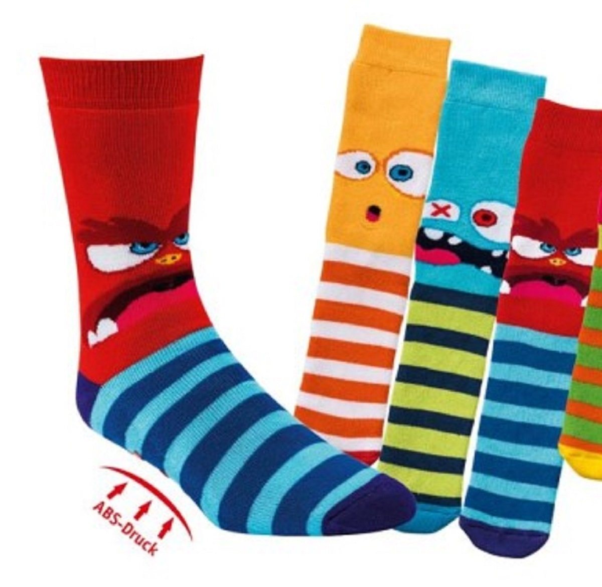 Socks 4 Fun ABS-Socken Socks 4 Fun Kinder ABS Socken lustige Monster 3-er Bündel (3-er Bündel, 1-Paar, 3er-Bündel) ABS-Druck von Socks 4 Fun