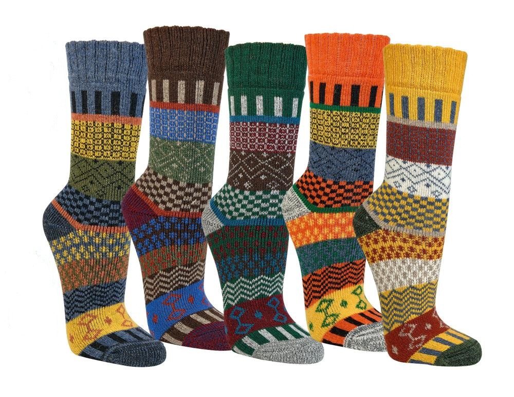 Socks 4 Fun ABS-Socken bunte Norweger Socken mit Wolle Hygge (2 Paar) bunte Thermo Stoppersocken mit Wolle Hausschuhe von Socks 4 Fun