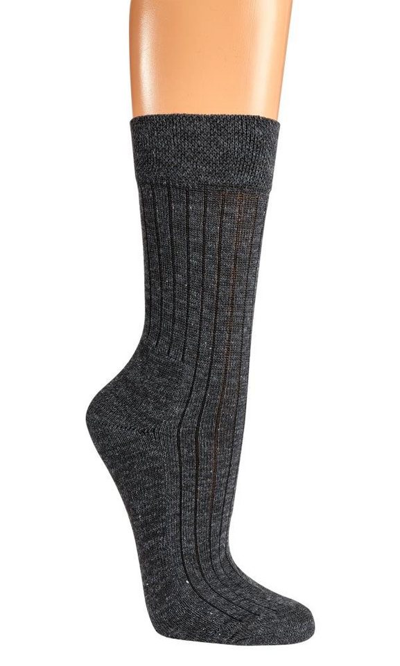 Socks 4 Fun Basicsocken Recycling-Socken aus 65% recycelter Baumwolle multicolor o. Gummi (2 Paar) recyceltes Material flache Zehennaht breiter Komfortbund von Socks 4 Fun