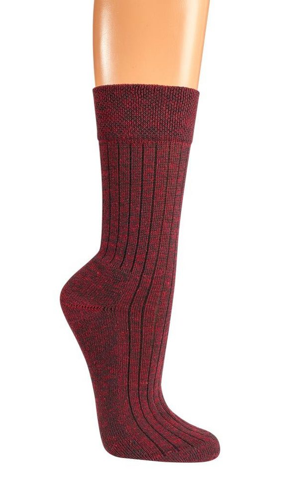 Socks 4 Fun Basicsocken Recycling-Socken aus 65% recycelter Baumwolle multicolor o. Gummi (2 Paar) recyceltes Material flache Zehennaht breiter Komfortbund von Socks 4 Fun