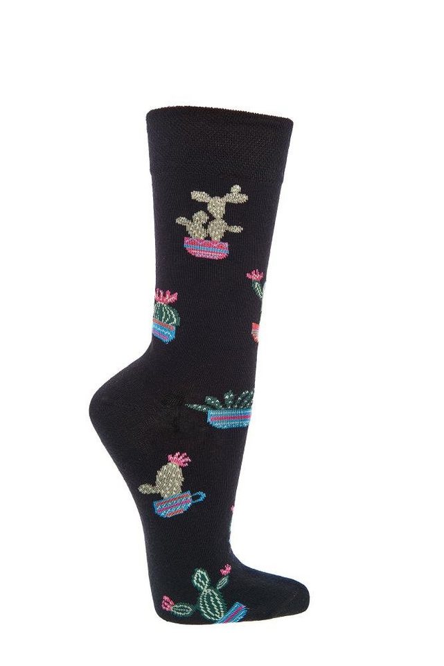 Socks 4 Fun Freizeitsocken Motivsocken Kaktus, 2 Paar (2-Paar) von Socks 4 Fun