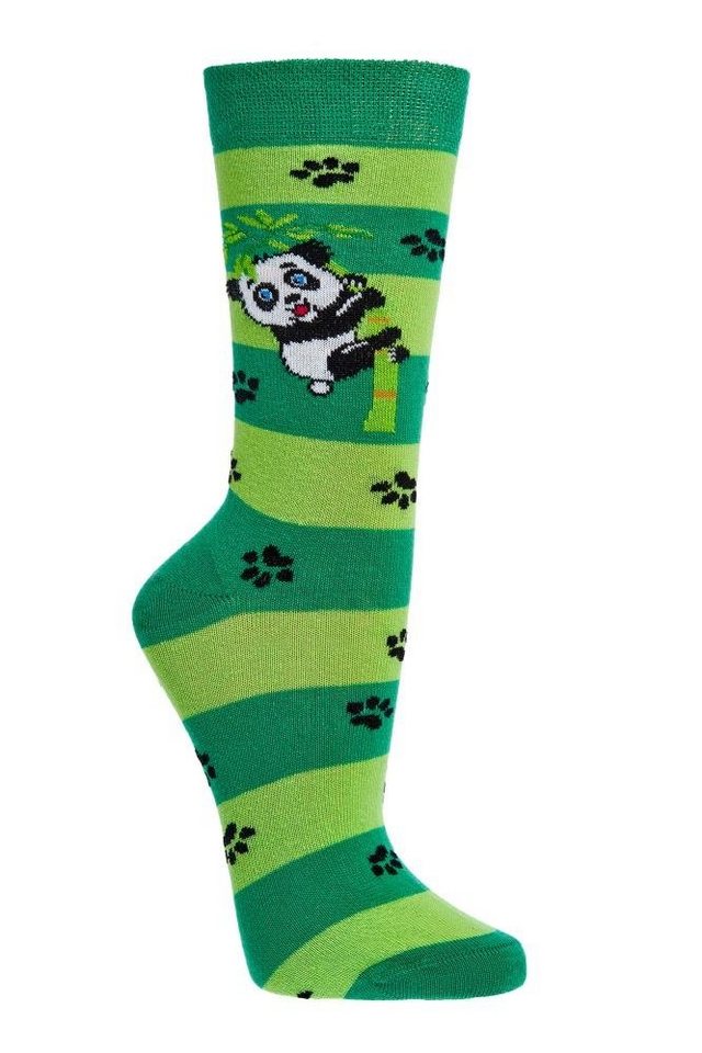 Socks 4 Fun Freizeitsocken Socks 4 Fun Motivsocken Panda 2er Bündel (2-Paar, 2 Paar) von Socks 4 Fun