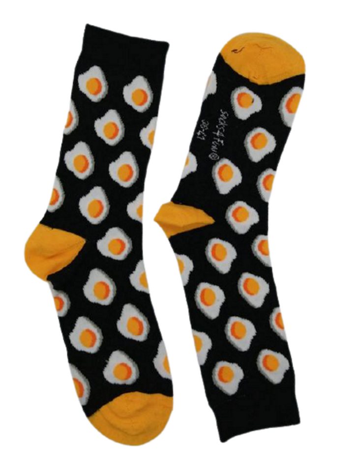 Socks 4 Fun Freizeitsocken Socks4Fun Motivsocken Spiegelei 2er Bündel (2-Paar, 2 Paar) von Socks 4 Fun