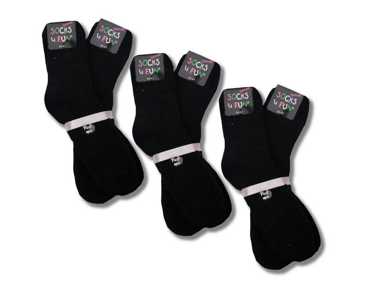 Socks 4 Fun Haussocken Kuschelsocken Herren in schwarz, 6 Paar (6-Paar) von Socks 4 Fun