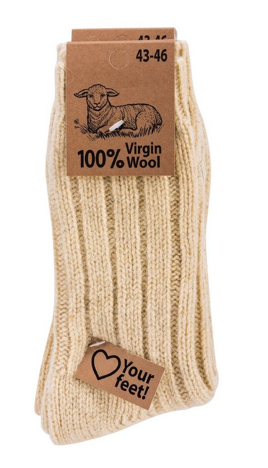 Socks 4 Fun Komfortsocken Socks 4 Fun 6587 Virgin Wool 2er-Bündel (2er-Bündel, 2-Paar, 2 Paar) von Socks 4 Fun