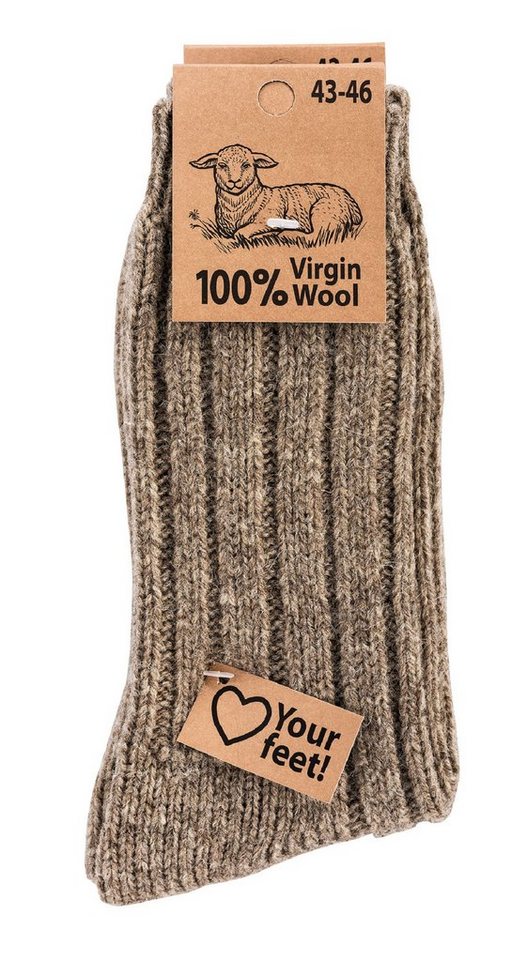 Socks 4 Fun Komfortsocken Socks 4 Fun 6587 Virgin Wool 2er-Bündel (2er-Bündel, 2-Paar, 2 Paar) von Socks 4 Fun