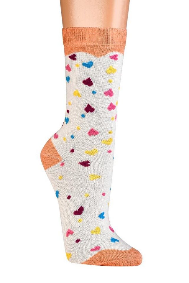Socks 4 Fun Socken Lustige bunte Happy Donut Socken für Damen und Mädchen Geschenksocken (1 Paar) Donut Form von Socks 4 Fun