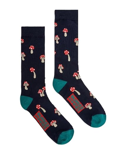 Socks Burger and Fries Socken BF1011 Farbe 5610 Mushroom on the Rock Größe 41-46, blau, 43 von Socks Burger and Fries