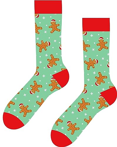 Bunte Lustige Socken Damen Weihnachtssocken Tiermuster Cartoon Strümpfe aus Baumwolle Weihnachtssocken Größe 36-42 (DE/NL/SE/PL, Numerisch, 36, 42, Regular, Regular, 15) von Socks Tunnel