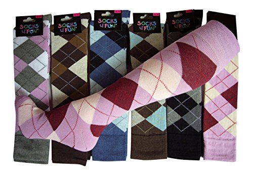 Socks4Fun KNIESTRÜMPFE (6 Paar) REITSTRÜMPFE IN 6 VERSCHIEDENEN FARBEN 35-38 von WOWERAT