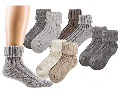 Umschlag-Socken mit Alpakawolle, Alpakasocken, Socken Für Damen und Herren 2194 (Braun, 39-42) von Socks4Fun