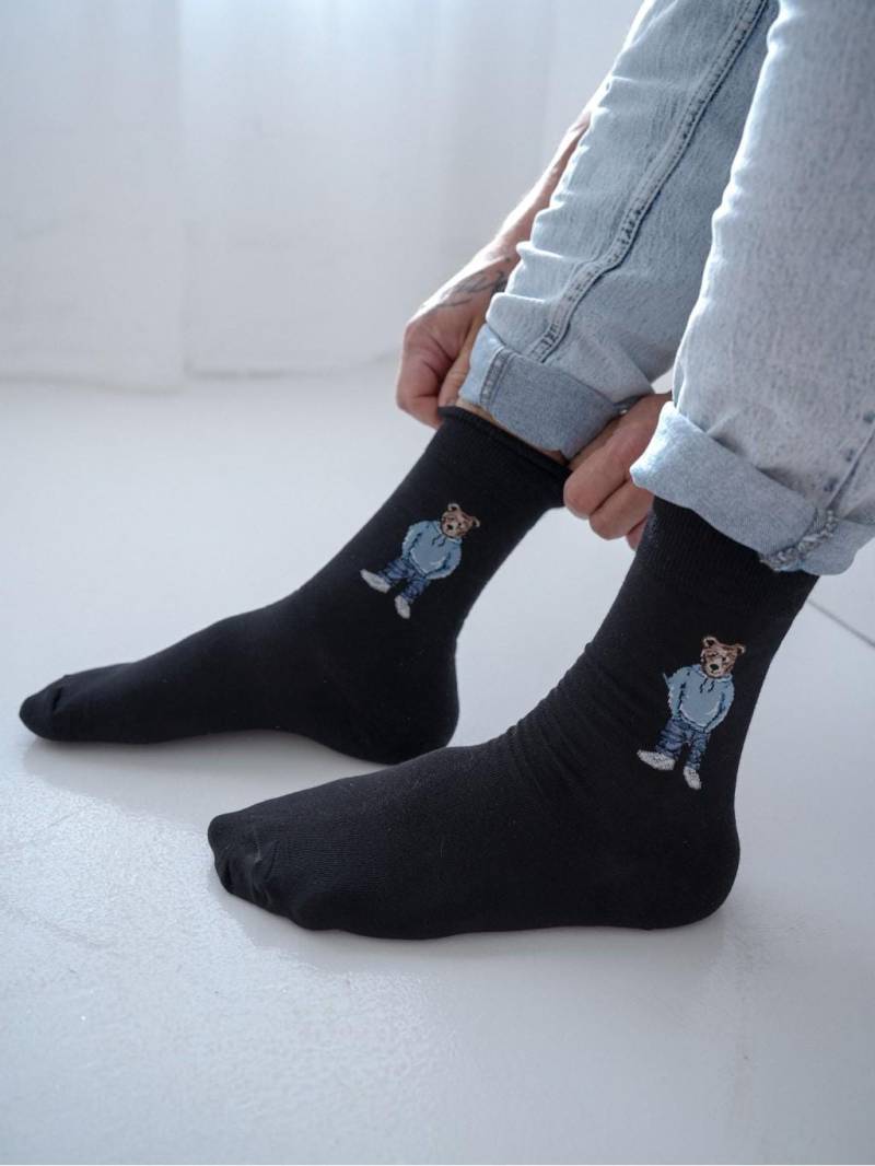 Coole Teddybär Herrensocken, Socken, Lustige Verrückte Bunte Geschenkidee, Perfektes Geschenk, Mismatched von SocksWorld001