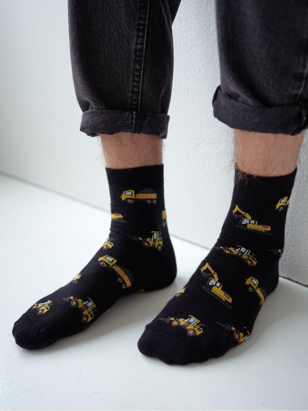 Kipper Bagger Baumeister Männer Socken, Lustige Verrückte Bunte Geschenkidee, Perfektes Geschenk, Mismatched von SocksWorld001
