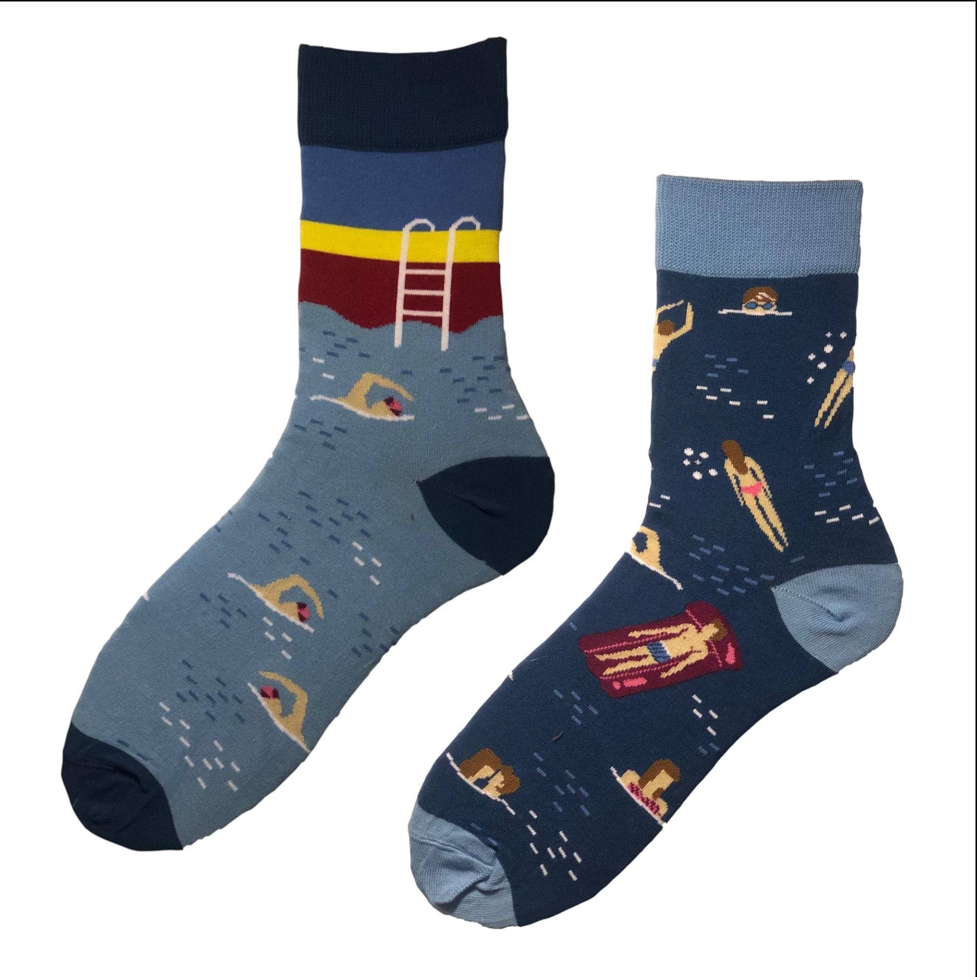 Schwimmer Schwimmbad Unisex Socken, Lustige Verrückte Bunte Geschenkidee, Perfektes Geschenk, Mismatched von SocksWorld001