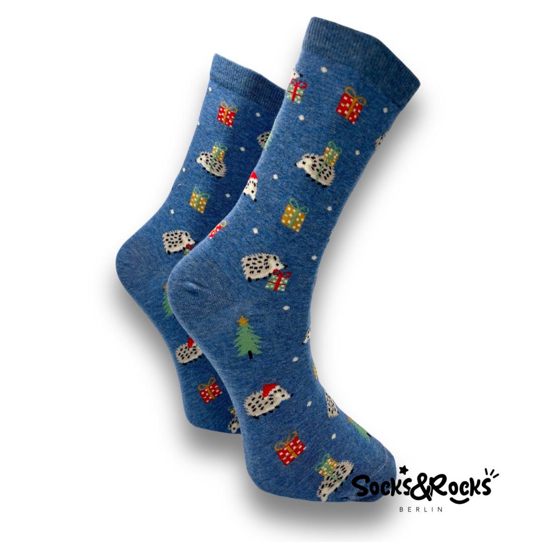 Igel Socken | Weihnachtstier Weihnachtsgeschenk Geschenk Frauen Herren Bunte Tier Lustige von SocksundRocks