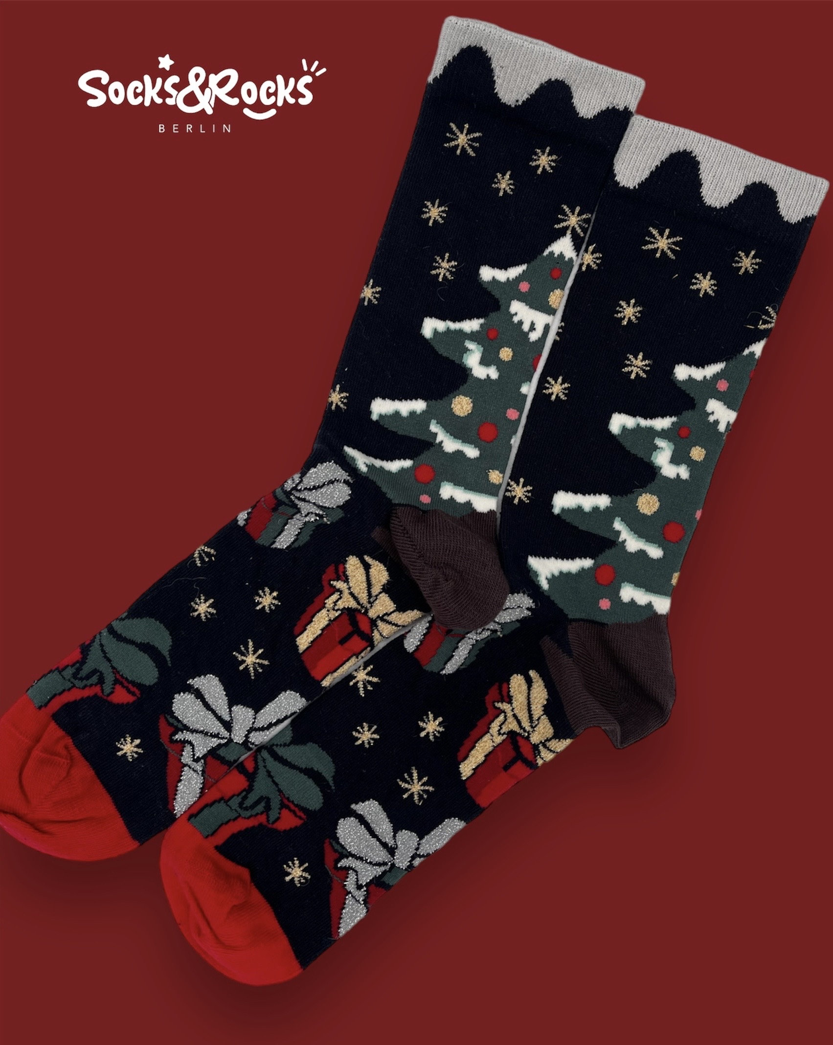 Weihnachtsbaum Socken von SocksundRocks