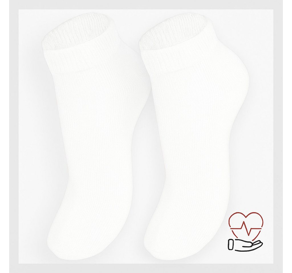 Sockswear Diabetikersocken Sneaker Kurzschaft oder Normalschaft Socken (3 Paar) extrem dehnfähiger Bund dicke Qualität kreislauffreundlich von Sockswear