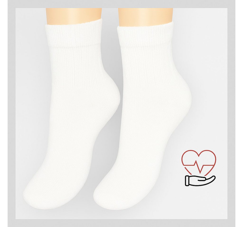 Sockswear Diabetikersocken Sneaker Kurzschaft oder Normalschaft Socken (3 Paar) extrem dehnfähiger Bund dicke Qualität kreislauffreundlich von Sockswear