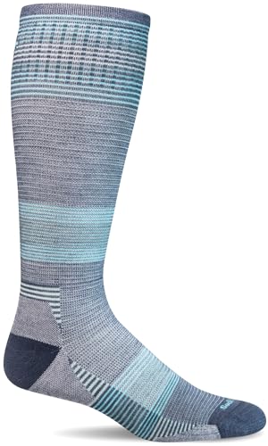 Sockwell Cadence Damen-Kompressionssocken, kniehoch, moderat, abgestuft, Denim, Medium-Large von Sockwell