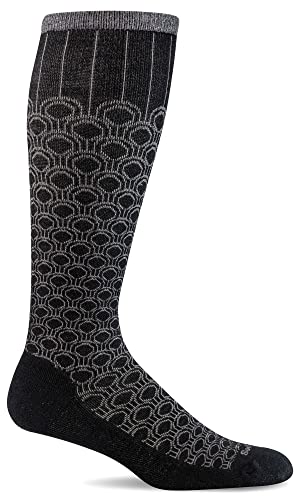 Sockwell Damen Deco Dot Moderate abgestufte Kompressionssocken, Schwarz, Small-Medium von Sockwell
