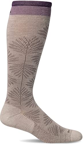 Sockwell Damen-Kompressionssocken mit Blumenmuster, moderat, abgestuft, Natürlich, Medium-Large von Sockwell