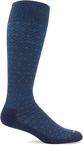 Sockwell Federleichte Kompressionsstrümpfe für Herren, abgestufte Socken - Blau - Large-X-Large von Sockwell