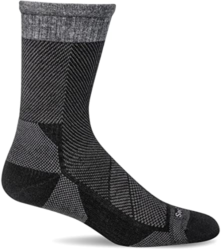 Sockwell Herren Elevate Crew Moderate Kompressionssocken, Schwarz, Large-X-Large von Sockwell
