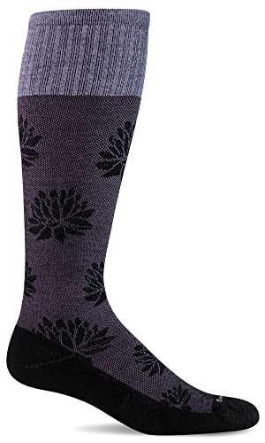 Sockwell Lotus Lift Damen-Kompressionsstrümpfe, Schwarz, Small-Medium von Sockwell