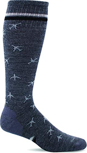 Sockwell Men's In Flight Moderate Graduated Compression Sock, Charcoal - M/L von Sockwell