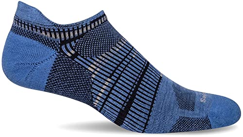 Sockwell Men's Sprint Micro Moderate Compression Sock, Ocean - M/L von Sockwell