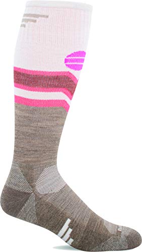 Sockwell Mountain Beat Kniestrümpfe für Damen - Beige - Medium-Large von Sockwell