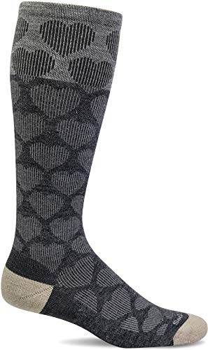 Sockwell Women's Heart Throb Moderate Graduated Compression Sock, Charcoal - S/M von Sockwell