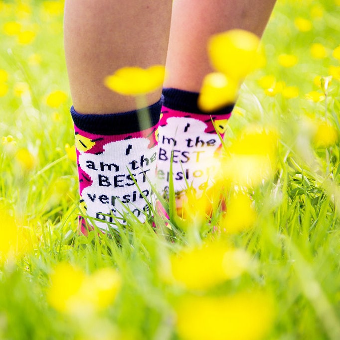 Kinder Motivationssocken | Baumwollsocken Kindersocken Coole Socken Für Super Weiche Versandfertig von SockyWocky