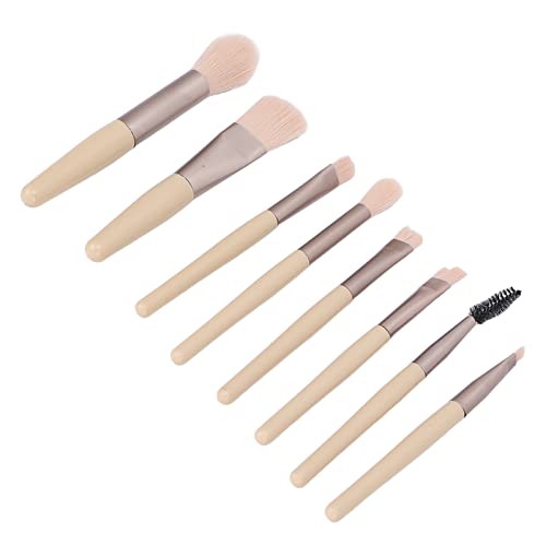 Make-up-Pinsel-Set Premium Cosmetic Professionelle Lidschatten-Augenbrauenpinsel für das Tägliche Make-up 8-tlg (Elfenbeinfarbener Farbton) von Socobeta