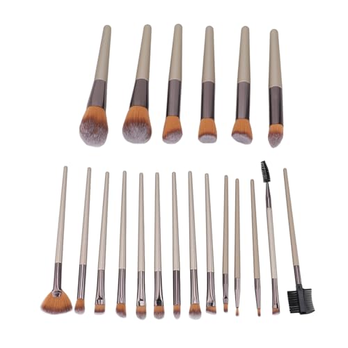 Make-up-Pinsel-Set mit 20 Pinseln, Kunstfaserborsten,und Dicht, Ergonomischer Aluminiumgriff, für Foundation-Puder-Lidschatten von Socobeta